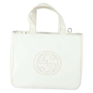 Gucci Patent Leather Handbag White